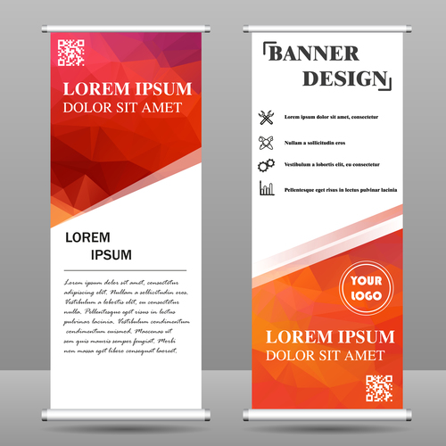 Scrolls business banners template vectors set 02 free download