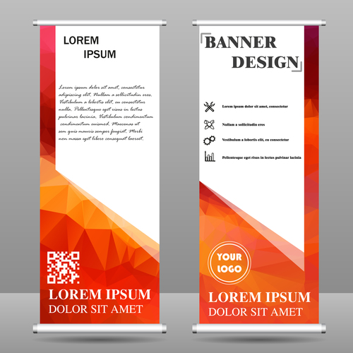 Scrolls business banners template vectors set 03 free download