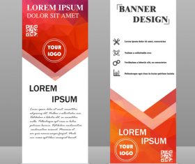 Scrolls business banners template vectors set 05