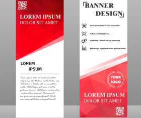 Scrolls business banners template vectors set 06