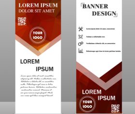 Scrolls business banners template vectors set 08