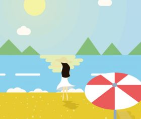Seaside cool vector illustration