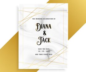 Set of wedding invitation card vectors 07