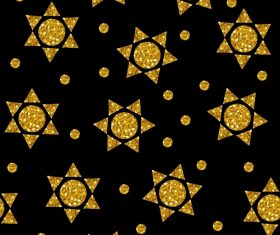 Shiny golden decor seamless pattern vector