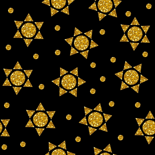 Shiny golden decor seamless pattern vector