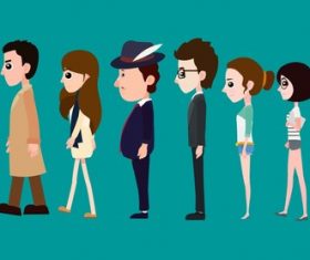 Side character material design vector