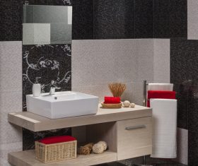 Simple modern bathroom Stock Photo 02