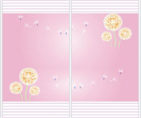 Sliding door pattern decoration material vector 01