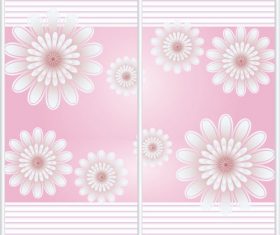 Sliding door pattern decoration material vector 02