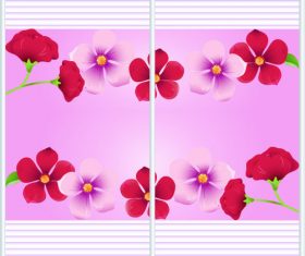 Sliding door pattern decoration material vector 03