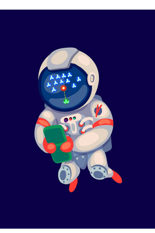 Space game machine vector