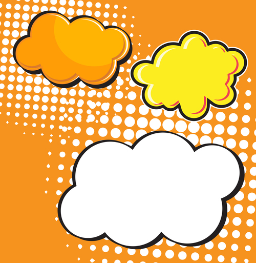 Speech bubble cloud vector design 02