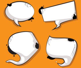 Speech bubble white cow vector