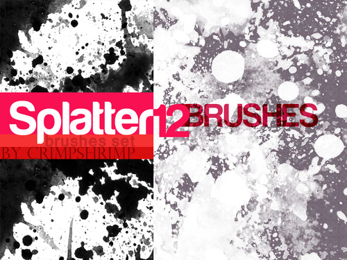 Splatter Photoshop Brushes set
