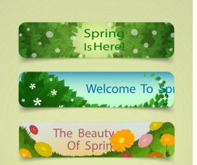 Spring theme banner vector