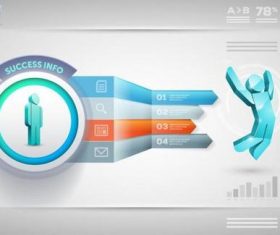 Statistical chart design vector