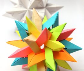Stock Photo Colorful Modular Origami Ball 01
