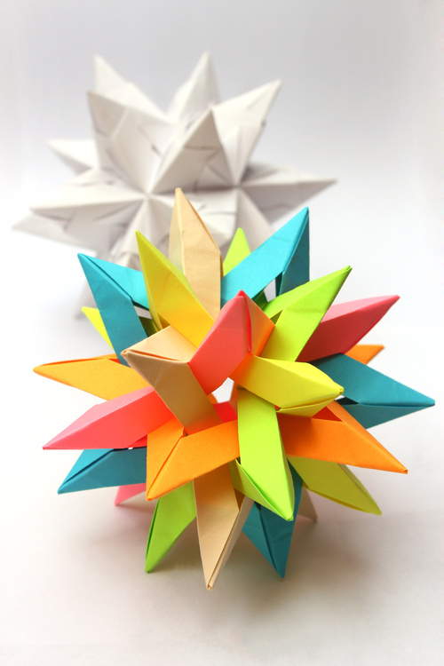 Stock Photo Colorful Modular Origami Ball 01
