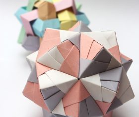 Stock Photo Colorful Modular Origami Ball 02