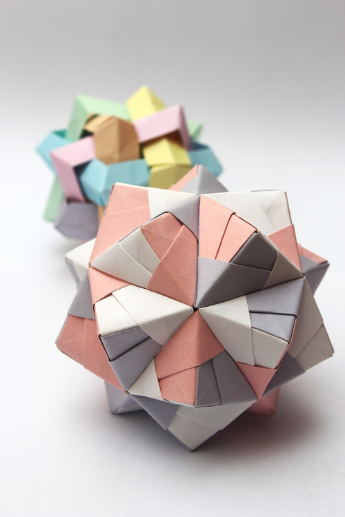 Stock Photo Colorful Modular Origami Ball 02