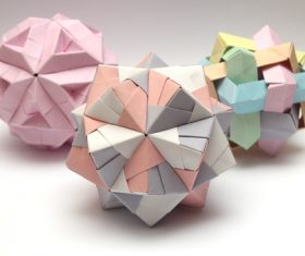 Stock Photo Colorful Modular Origami Ball 03