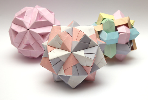 Stock Photo Colorful Modular Origami Ball 03