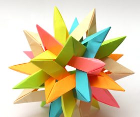 Stock Photo Colorful Modular Origami Ball 04