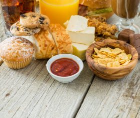 Stock Photo Convenient instant snack and drink 01