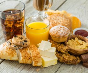 Stock Photo Convenient instant snack and drink 02