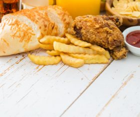 Stock Photo Convenient instant snack and drink 03