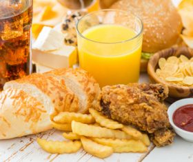 Stock Photo Convenient instant snack and drink 04