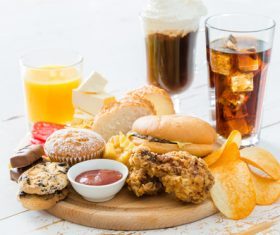 Stock Photo Convenient instant snack and drink 07