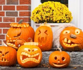 Stock Photo Halloween decorative design of pumpkin 02