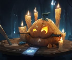 Stock Photo Halloween decorative design of pumpkin 06