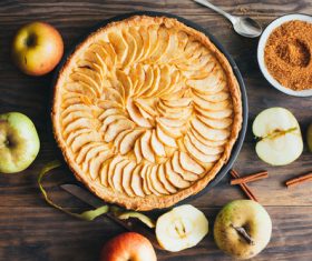 Stock Photo Homemade delicious apple pie tart 01
