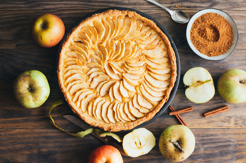 Stock Photo Homemade delicious apple pie tart 01