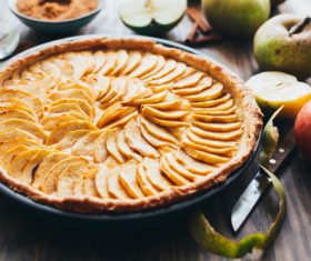 Stock Photo Homemade delicious apple pie tart 02