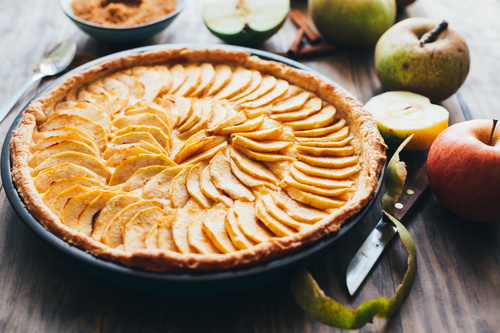 Stock Photo Homemade delicious apple pie tart 02