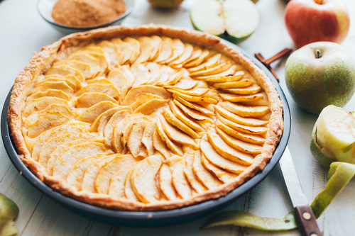 Stock Photo Homemade delicious apple pie tart 05