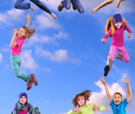 Stock Photo Jumping children 03