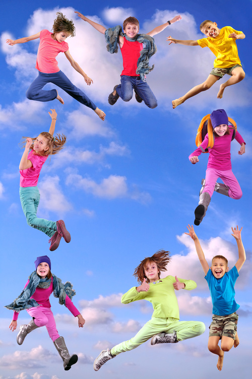 Stock Photo Jumping children 03