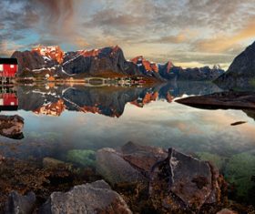 Stock Photo Norwegian Bay Natural Scenery 06
