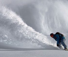 Stock Photo Ski character photography splashing snow