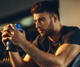 Stock Photo Young male looking into the distance