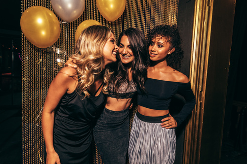 Stylish girls enjoying party at nightclub Stock Photo 06