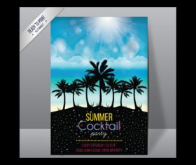 Summer party flyer vector
