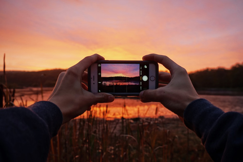 Sunset capture Stock Photo