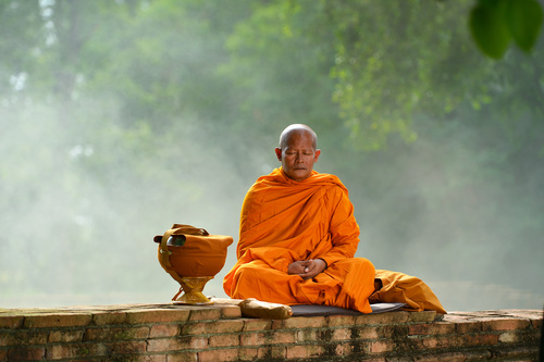 Thai monk Stock Photo