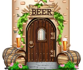 The door to the pub vector material 01