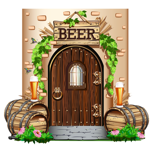 The door to the pub vector material 01